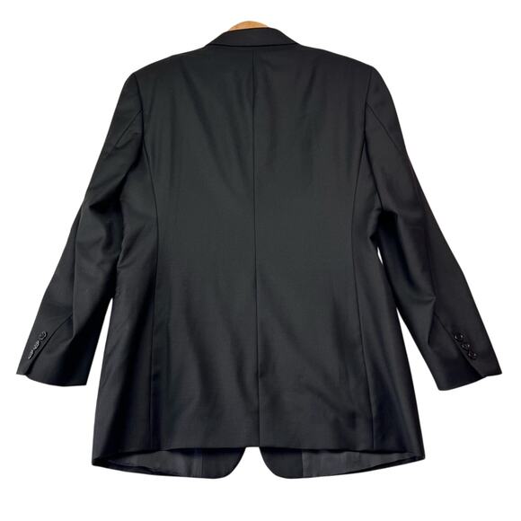 Donna Karan Blazer Womens 100% Wool Single Breasted Black Classic Blazer - Picture 2 of 12